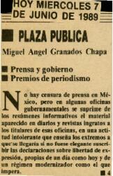 
Prensa y gobierno. Premios de periodismo.


