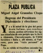 
Regreso del Presidente. Diplomacia y elecciones.


