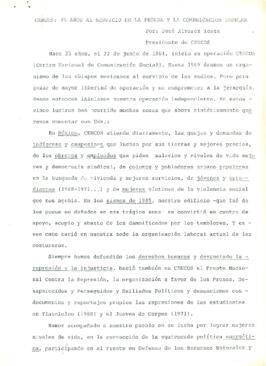 
CENCOS : 25 años al servicio de la prensa y la comunicación popular.


