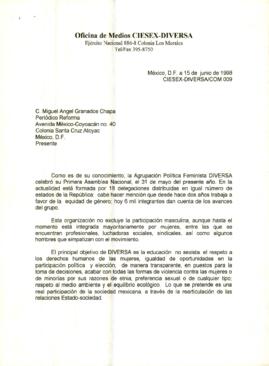 
Primera Asamblea Nacional de diversa.


