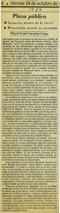 
Secuestro dentro de la cárcel.


