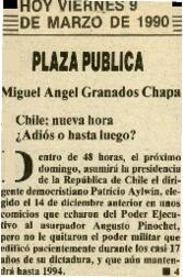 
Chile nueva hora, ¿Adiós o hasta luego?.


