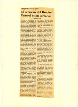 
35 servicios del Hospital General están cerrados.


