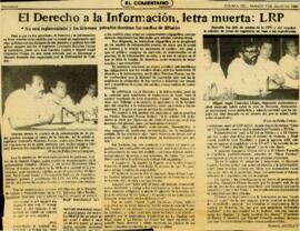 
El Derecho a la Información, letra muerta : LRP.


