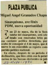 
Sinarquismo, ave fénix. PDM, nueva oportunidad.


