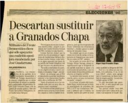 
Descartan sustituir a Granados Chapa.


