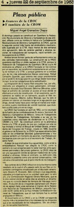 
Avances de la CROC.


