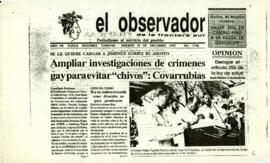 
Ampliar investigaciones de crímenes gay para evitar ´chivos´ : Covarrubias.



