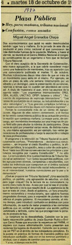 
Hoy, paro ; mañana, tribuna nacional.


