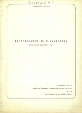 
Departamento de divulgación diagnostico administrativo.


