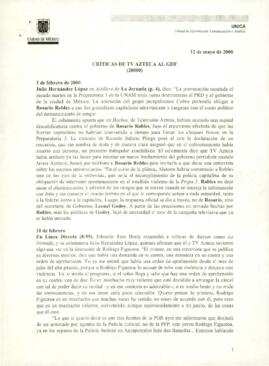 
Críticas de TV Azteca a al GDF.


