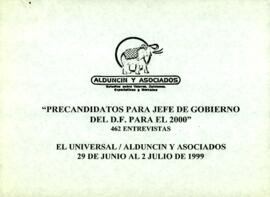 
Precandidatos para Jefe de Gobierno del D.F. para el 2000 462 entrevistas.


