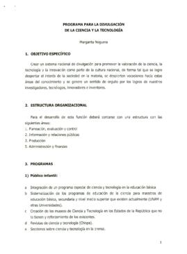 
Programa para la divulgación de la ciencia y la tecnología.


