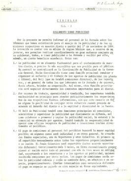 
Reglamento sobre publicidad.


