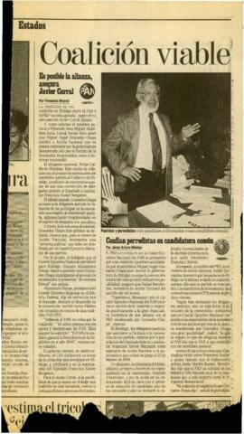 
Es posible la alianza, asegura Javier Corral.


