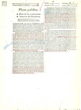 Hora de los economistas / Ausencia del Presidente