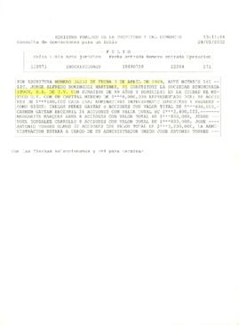 
Registro Público de la Propiedad y del Comercio.


