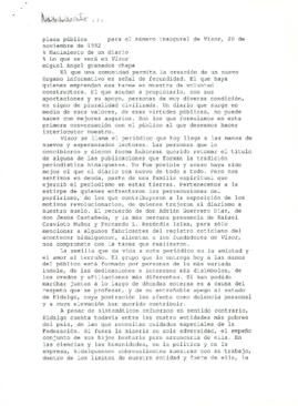 
Nacimiento de un diario.


