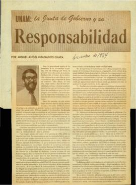 
UNAM : La Junta de Gobierno y su Responsabilidad.


