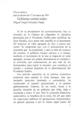 
Gobierno contra todos.


