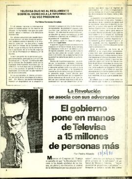 
El gobierno pone en manos de Televisa a 15 millones de personas mas.


