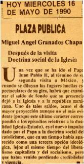 
Después de la visita. Doctrina social de la Iglesia.


