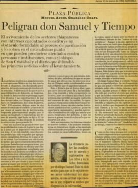 
Peligran don Samuel y Tiempo. Desastre y solidaridad.


