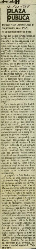 
Empresarios en el PAN. El anticomunismo de Peña.


