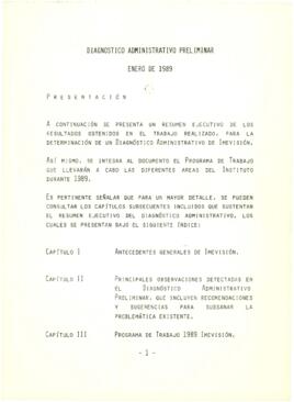 
Diagnostico Administrativo preliminar.


