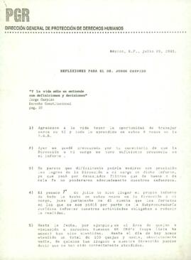 
Reflexiones para el Dr. Jorge Carpizo.


