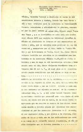 
Granados Chapa, Miguel Ángel. Editorial Uno S.A. EXP.-258/84.


