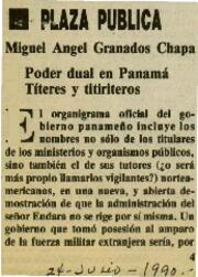 
Poder dual en Panamá. Títeres y titiriteros.


