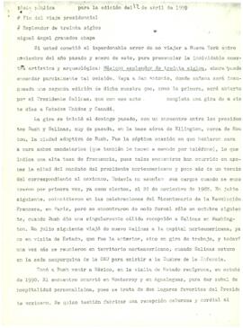 
Fin del viaje presidencial. Esplendor de treinta siglos.


