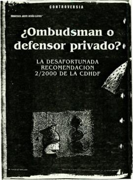 
¿Ombudsman o defensor privado?.


