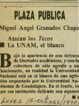 
Atacan los Tecos, la UNAM en blanco.


