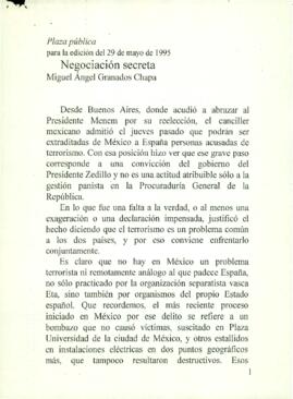 
Negociación secreta.


