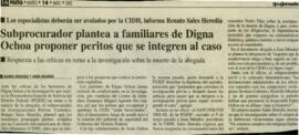 
Subprocurador plantea a familiares de Digna Ochoa proponer peritos que se integren al caso.


