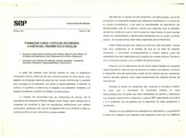 
Formacion cívica y ética en secundaria a partir del proximo ciclo escolar.


