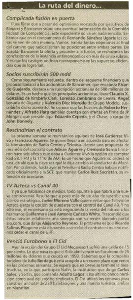 
La ruta del dinero.


