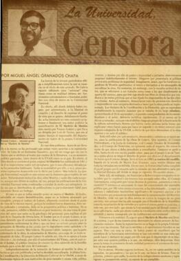 
La Universidad, Censora.


