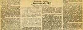 
¿Agresión de EU?.


