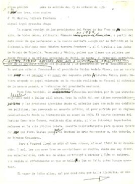 
No son tres, sino cuatro. El Caribe, tercera frontera.


