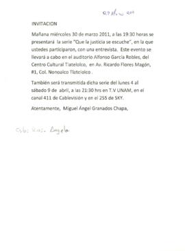 
Invitación.


