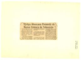 
Philips mexicana presentó su nueva cámara de televisión.



