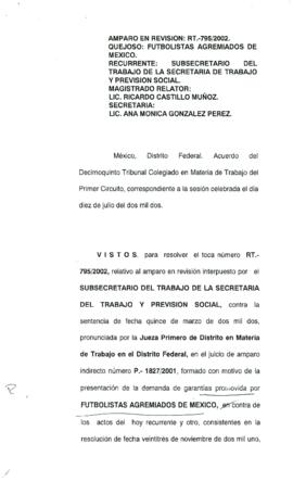 
Amparo en revisión : RT.-795/2002.


