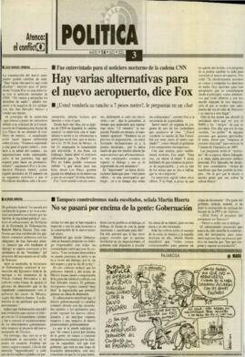 
Hay varias alternativas para el nuevo aeropuerto dice Fox.


