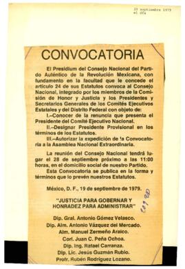 
Convocatoria.


