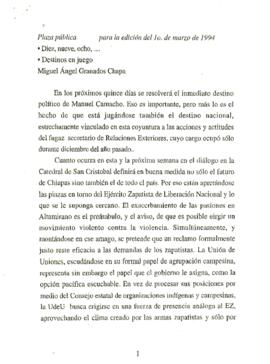 
Diez, nueve, ocho... Destinos en juego.


