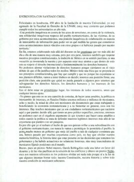 
Entrevista a Santiago Creel.


