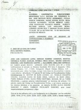 
Juicio Ordinario Civil de nulidad de convocatoria y asamblea.


